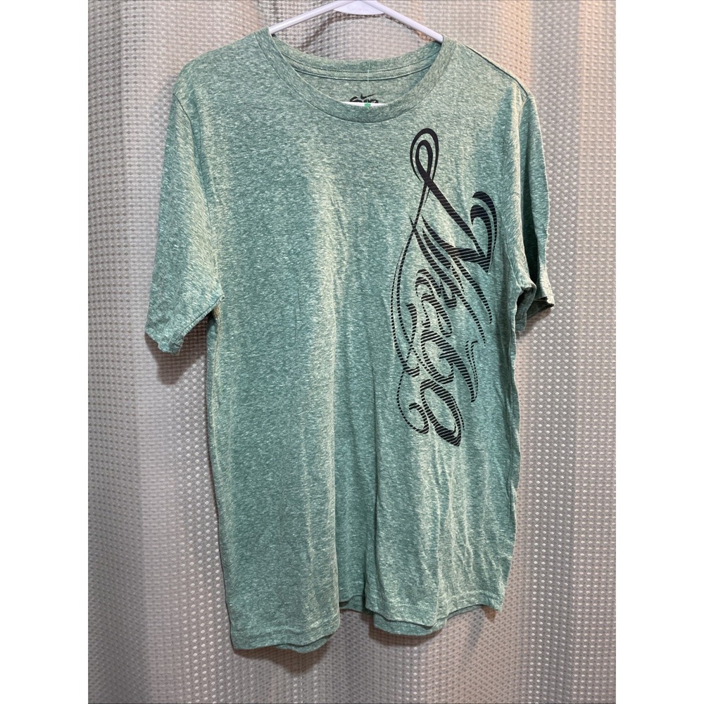 Vintage Nike 6.0 T-Shirt Men's Medium  Heather Green Black Graphic‎ Print